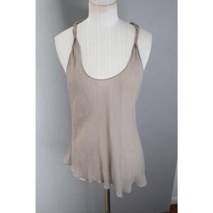 Giorgio Armani Tank Top Women 44 Silk Borgo Made Italy Sleeveless Blouse Twist